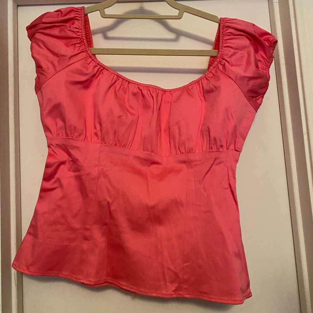 Pinup Girl Clothing peasant top in pink
